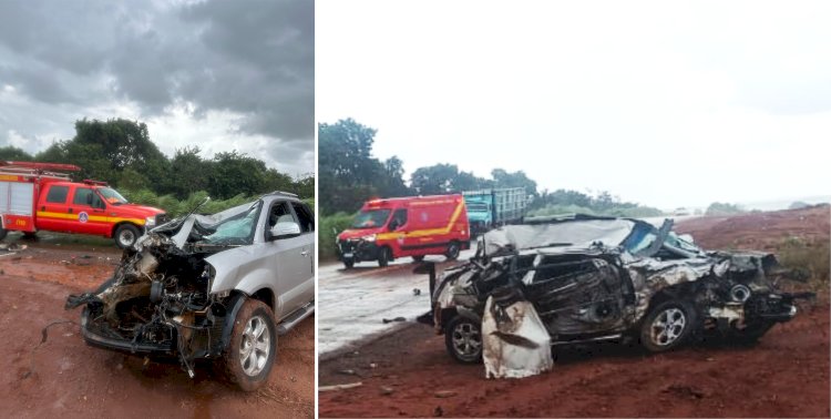 Grave colisão entre um carro de passeio e um caminhão na rodovia BR-154, entre Ituiutaba e a região dos Bastos.